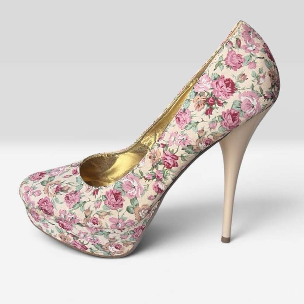 FH Floral Print Platform Stiletto Pumps Size 8